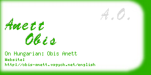 anett obis business card